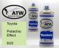 Preview: Toyota, Pistachio Effect, 6U0: 400ml Sprühdose + 400ml Klarlack - Set, von ATW Autoteile West.